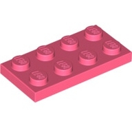 Lego destička 2x4, korálová (6305455)